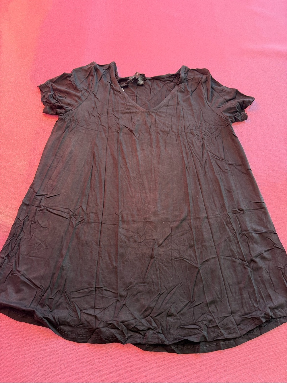 Agnes & Dora Black V-Neck Short Sleeve Tunic